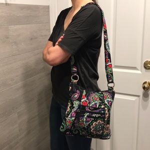 Brand new Vera Bradley black paisley hipster
